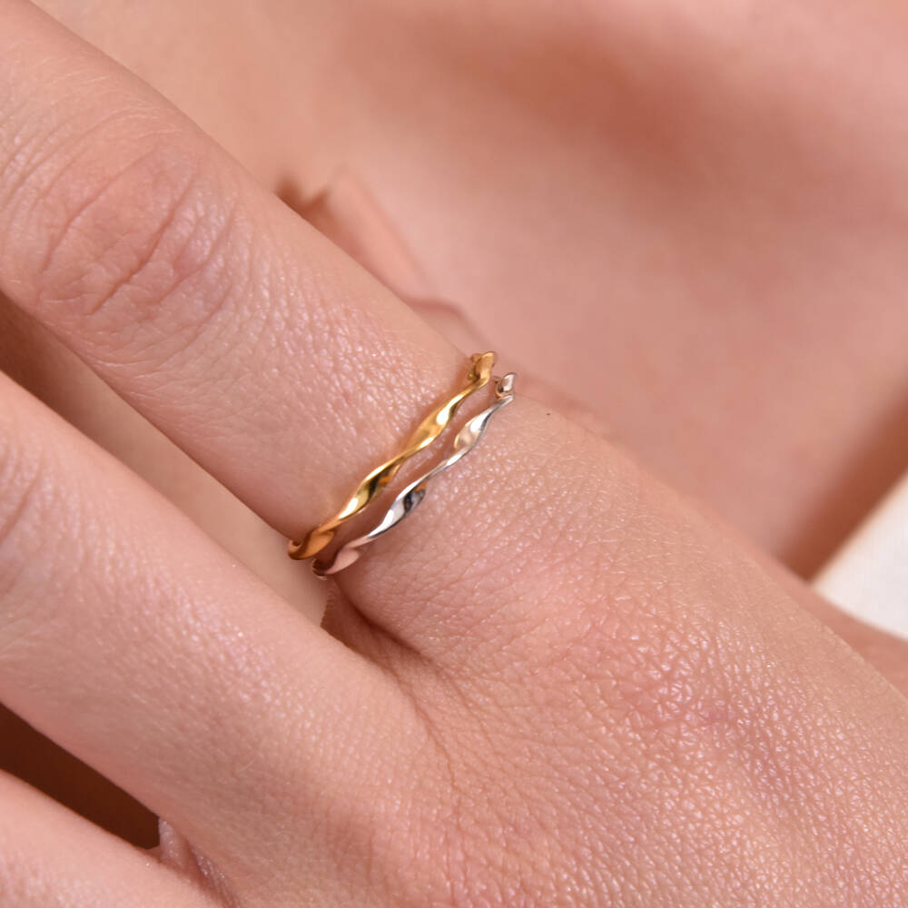 Culturesse Amor Gold Filled Fine Open Ring