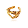 Culturesse Cosette Sculpture Open Ring - Gold