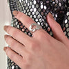 Culturesse Cosette Sculpture Open Ring - Silver