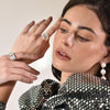 Culturesse Cosette Sculpture Open Ring - Silver