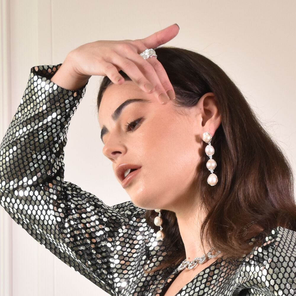 Culturesse Ezra Sculpture Open Ring - Silver