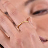 Culturesse Isabeau Gold Vermeil Twisted Open Ring