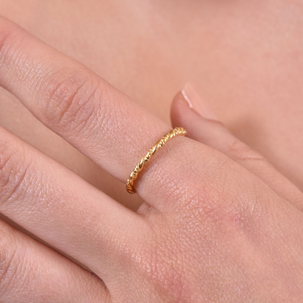 Culturesse Isabeau Gold Vermeil Twisted Open Ring