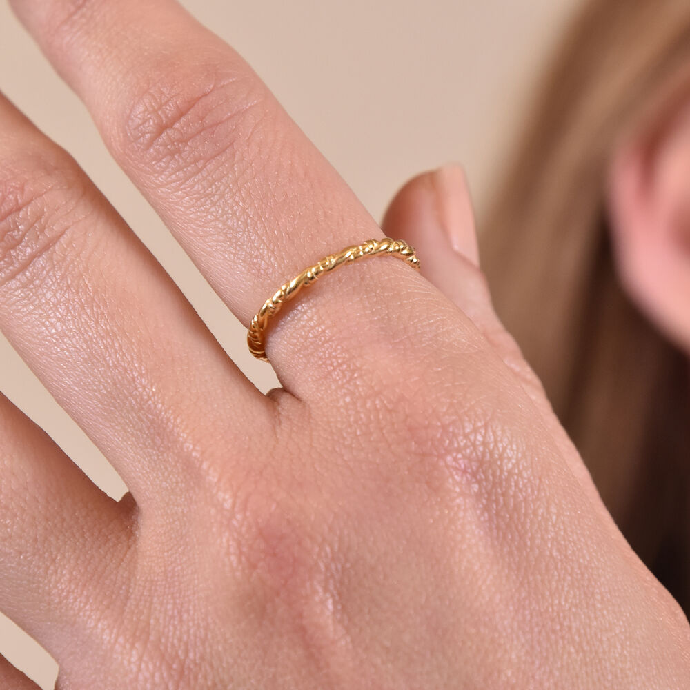 Culturesse Isabeau Gold Vermeil Twisted Open Ring