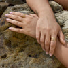 Culturesse Isaline Textured Wavy Open Ring (Gold)