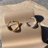Culturesse Isaline Textured Wavy Open Ring (Gold)