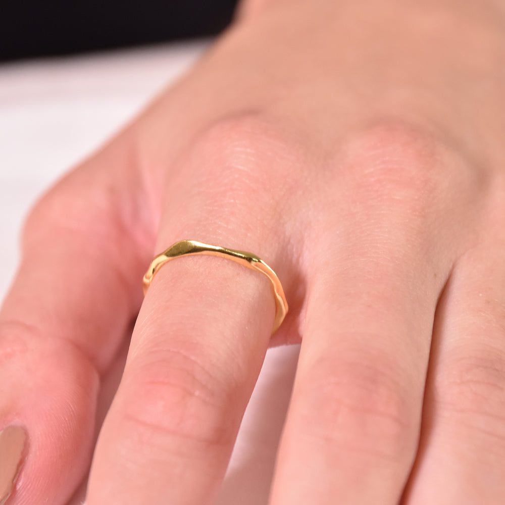Culturesse Lou Fine Gold Everyday Open Ring