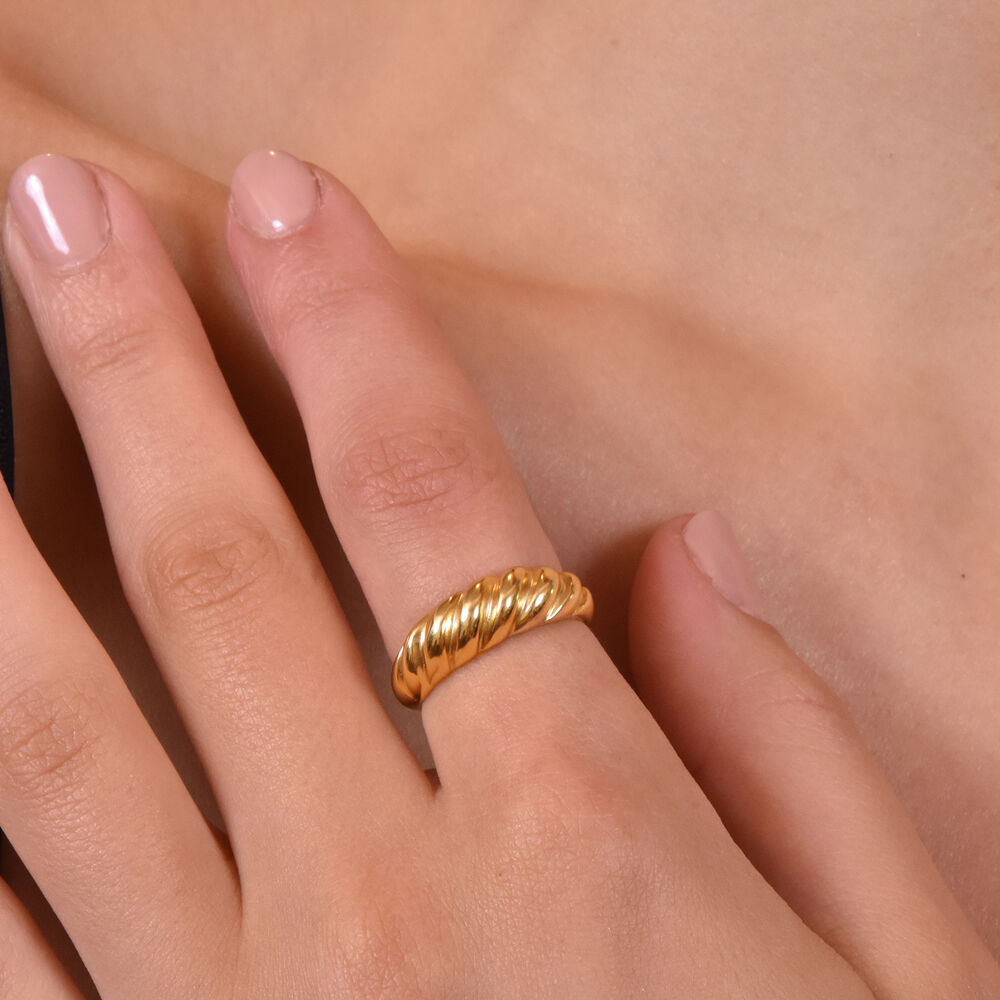 Culturesse LaBelle Gold Vermeil Twisted Open Ring