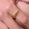Culturesse Lanette Gold Vermeil Twisted Open Ring