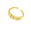 Culturesse Lanette Gold Vermeil Twisted Open Ring
