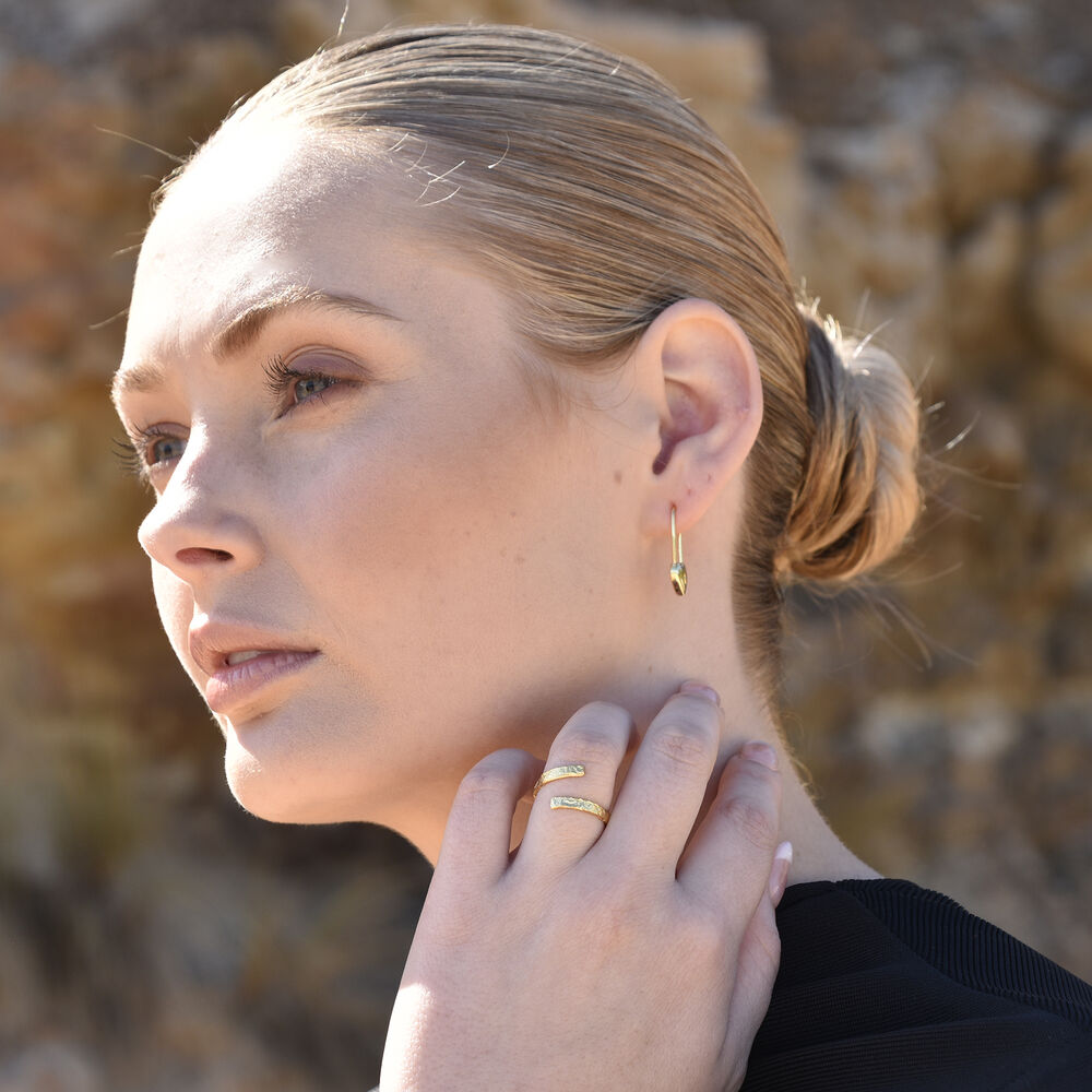 Culturesse Noora Sculpture Wrap Open Ring (Gold Vermeil)