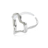 Culturesse KiKi Artisan Silver Heart Open Ring