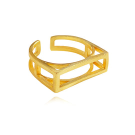 Culturesse Henrietta Sculptural Frame Open Ring