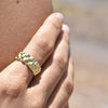 Culturesse Alexine Gold Vermeil Ripple Open Ring