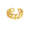 Culturesse Malina Modern Muse Link Chain Open Ring