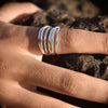 Culturesse Viana Artisan Line Stack Open Ring (Silver)