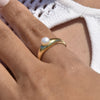 Culturesse Adalene Simplicity Pearl Open Ring (Gold)