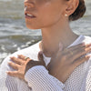 Culturesse Adalene Simplicity Pearl Open Ring (Gold)