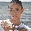 Culturesse Adalene Simplicity Pearl Open Ring (Gold)