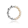 Culturesse Aoife Silver Beaded Pearl Ring