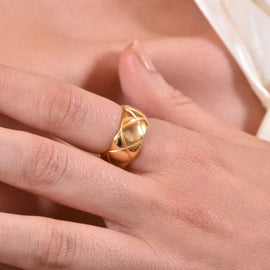 Culturesse Muccia Artisan Gold Vermeil Open Ring