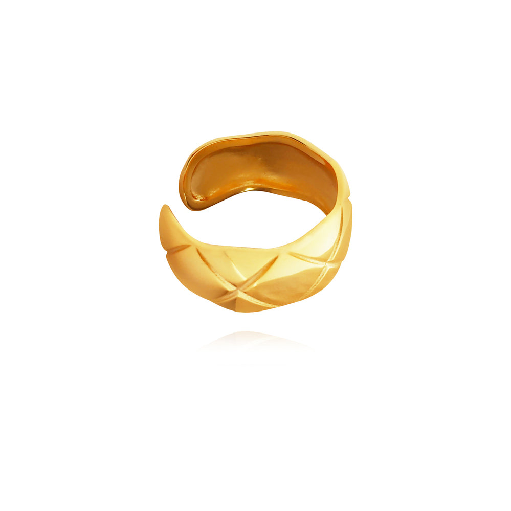 Culturesse Muccia Artisan Gold Vermeil Open Ring