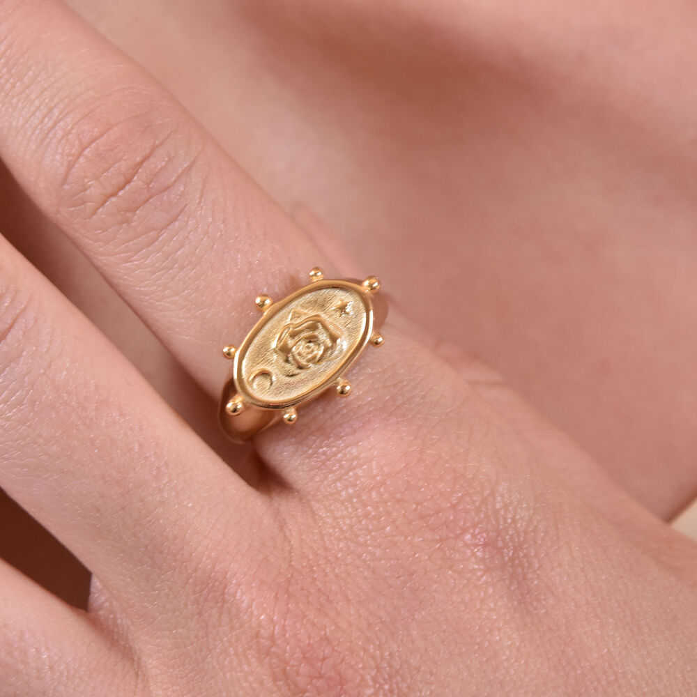 Culturesse Margaux Artisan Gold Vermeil Open Ring