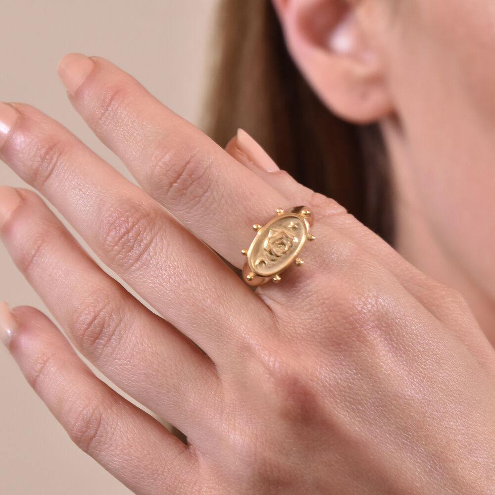 Culturesse Margaux Artisan Gold Vermeil Open Ring