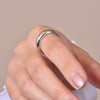 Culturesse Osa Contemporary Silver Open Ring