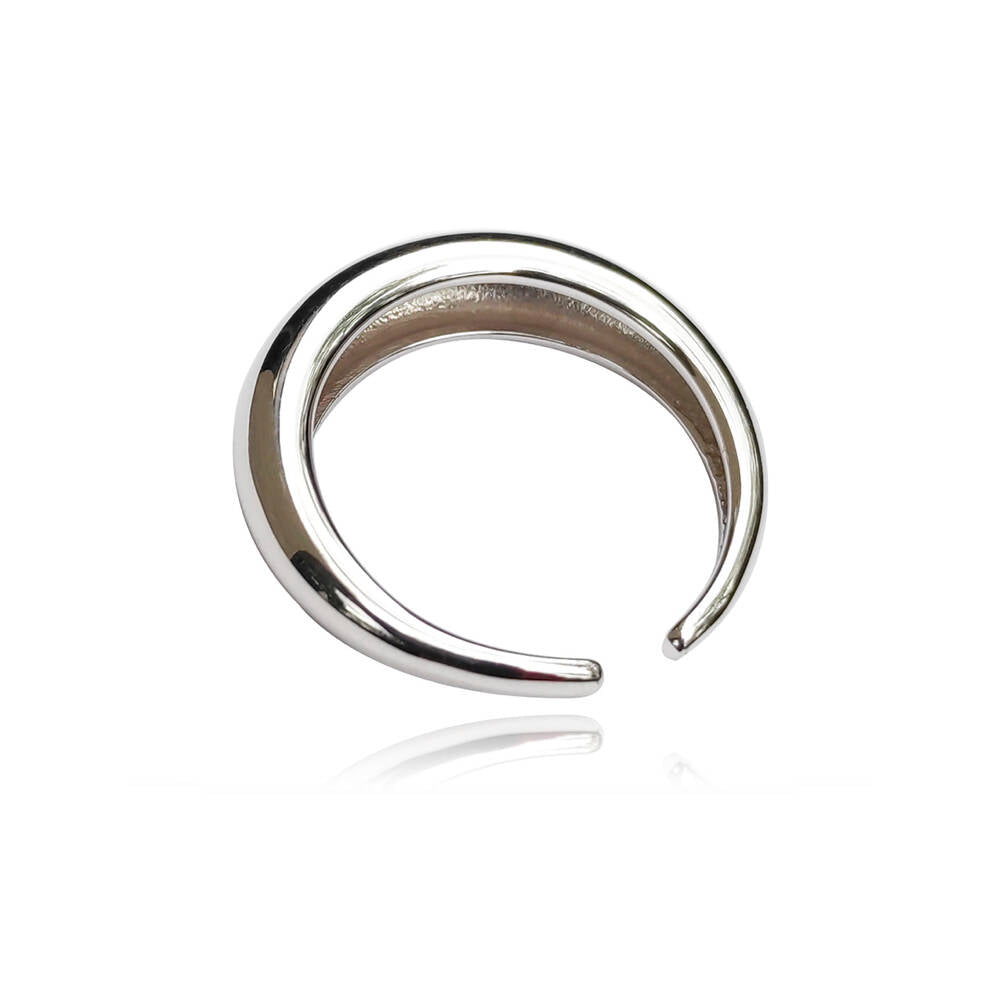 Culturesse Osa Contemporary Silver Open Ring