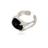 Culturesse Elliot Artisan Black Onyx Open Ring