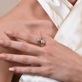 Culturesse Maeve Artisan Silver Open Ring