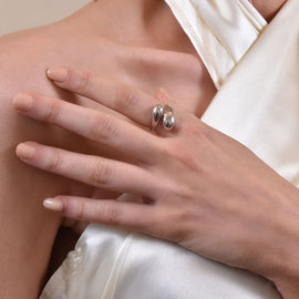 Culturesse Maeve Artisan Silver Open Ring