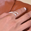 Culturesse Noora Sculpture Wrap Open Ring (Silver)