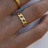 Culturesse Calico Modern Muse Link Chain Open Ring