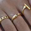 Culturesse Calico Modern Muse Link Chain Open Ring