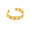 Culturesse Calico Modern Muse Link Chain Open Ring