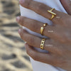 Culturesse Essie Simplicity Gold Vermeil Open Ring