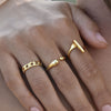 Culturesse Essie Simplicity Gold Vermeil Open Ring