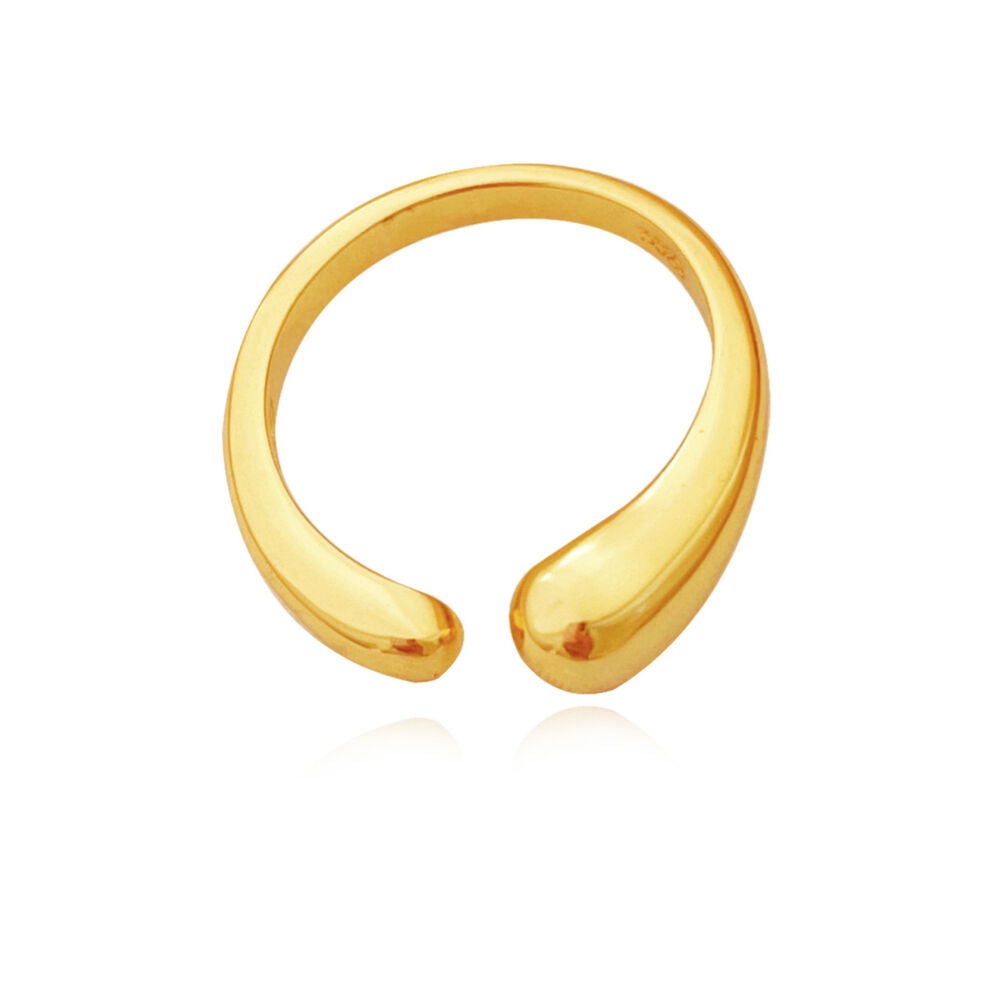 Culturesse Essie Simplicity Gold Vermeil Open Ring