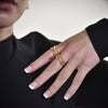 Culturesse Elenor Artsy Lining Open Ring (Gold Vermeil)