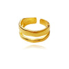 Culturesse Elanor Twin Line Open Ring (Gold Vermeil)