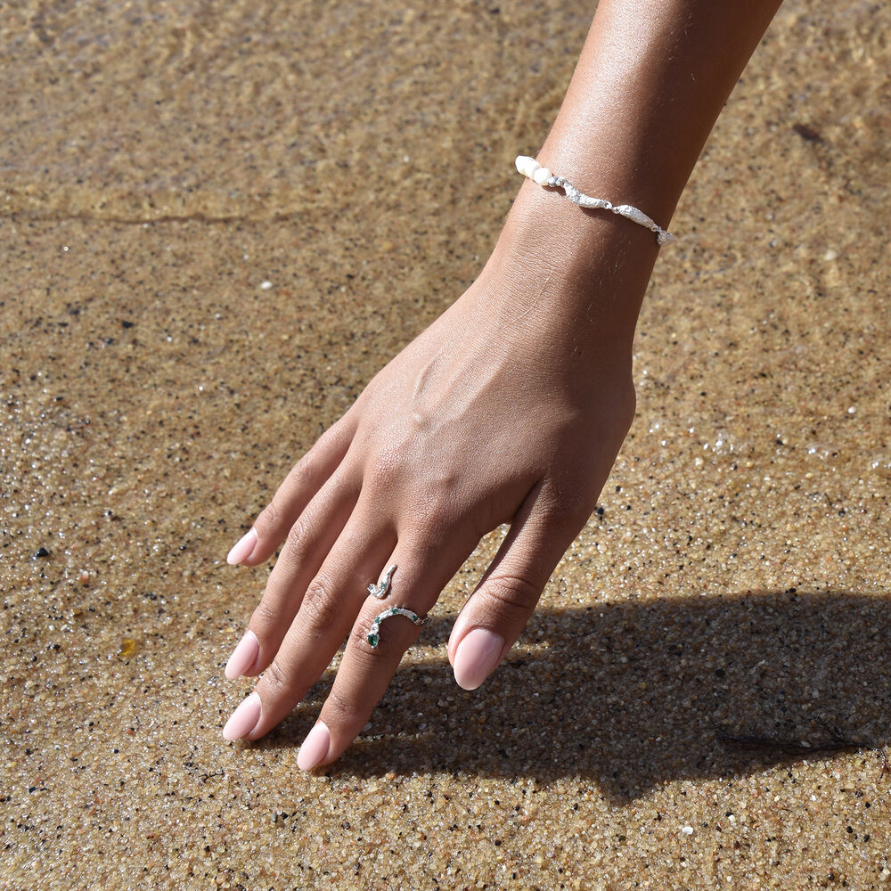 Culturesse Soriya Sculptural Serpent Open Ring