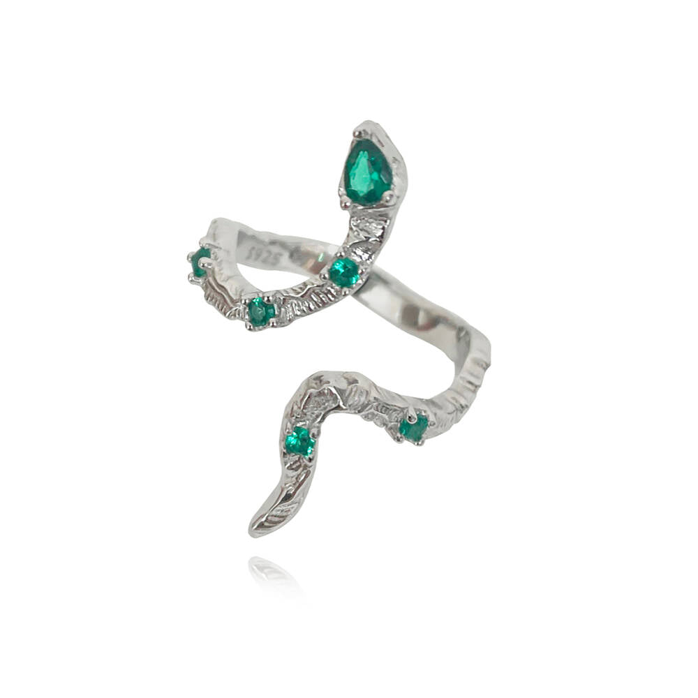 Culturesse Soriya Sculptural Serpent Open Ring