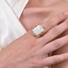 Culturesse Lorenza Gold Filled Pearl Open Ring