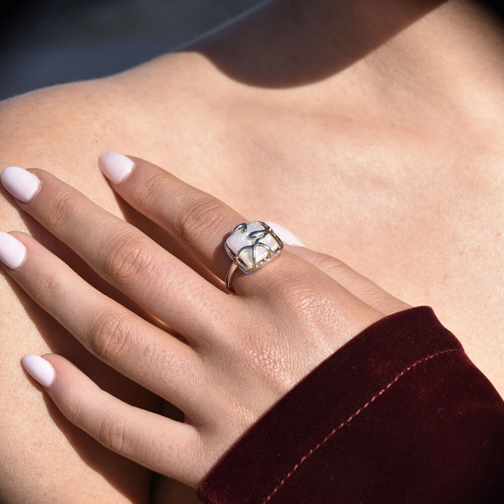 Culturesse Esabell Artisan Pearl Open Ring