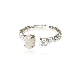 Culturesse Eislyn Twin Zircon Open Ring (Silver)
