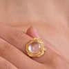 Culturesse Voski Textured Gold Vermeil Open Ring
