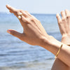 Culturesse Eleodoro 24K Twin Pearl Open Ring (Gold Filled)