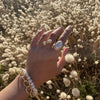 Culturesse Eleodoro 24K Twin Pearl Open Ring (Gold Filled)